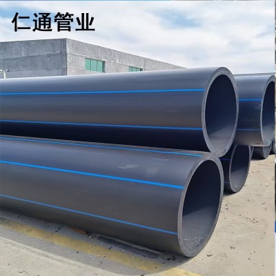 厂家批发PE给水管黑色全新料25-630市政消防工程pe排水管pe给水管图2