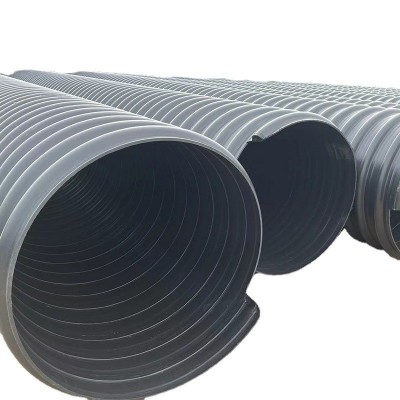 hdpe钢带波纹管下水管改造地埋式增强螺旋缠绕pe管大口径排污专用图5