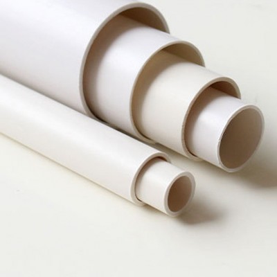 塑料PVC管 聚氯乙烯树脂绝缘电工套管白色灰色给水管UPVC硬管管件