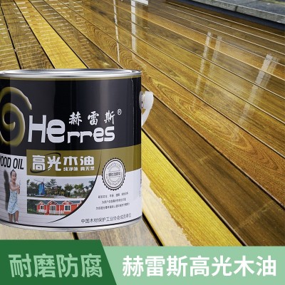 赫雷斯高光快干净味环保户外木油漆高固含耐候防腐翻新 防腐木油图5
