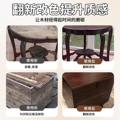 水性木纹漆室外翻新漆防腐木油漆防水防腐净味环保快干木蜡油改色图2
