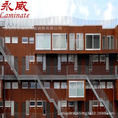 厂家供应HPL装饰板材彩色抗倍特板蓝色医疗板护墙板外墙防水木纹图4