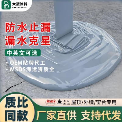 跨境屋顶防水涂料专用补漏液体卷材顶楼堵漏王水性聚氨酯防水材料