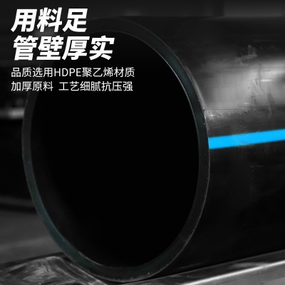 定制hdpe给水管大口径塑料管加厚全新料市政供水管自来水管图2