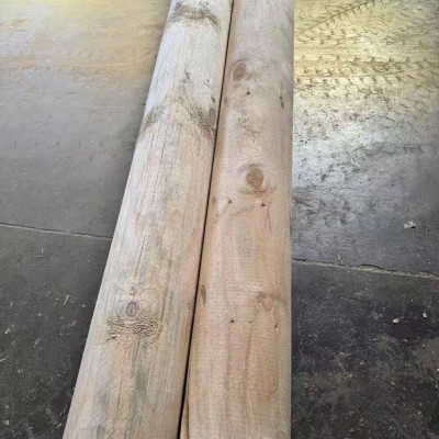 古建松木梁古建木梁景观圆柱柱墩寺庙古建樟子松木板材圆木庭院图3