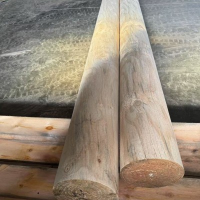 古建松木梁古建木梁景观圆柱柱墩寺庙古建樟子松木板材圆木庭院图2