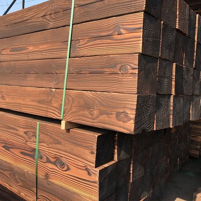 户外防腐木花园庭院露台火烧板木板实木条木板材碳化木地板木方料图3