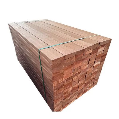 印尼菠萝格防腐木地板圆柱原木木方古长廊立柱户外实木建筑门头