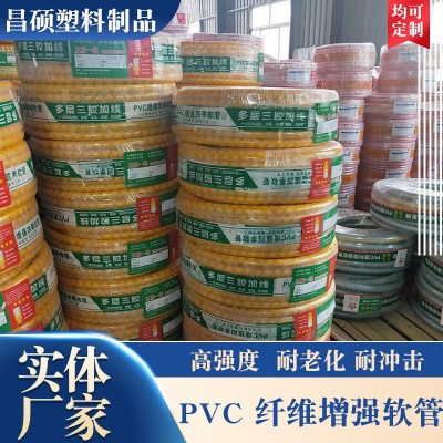 厂家pvc软管柔软透明蛇皮管 耐压农业排灌塑料增强纤维管花园管
