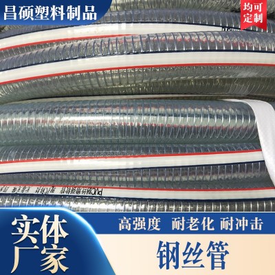 pvc透明钢丝软管 四季塑料螺旋管钢丝软管 农田灌溉透明塑料水管图3