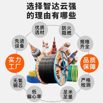 厂家定制铜芯电缆yjv阻燃电缆6/10/16/25/50平方铜线1-5芯电缆线图4