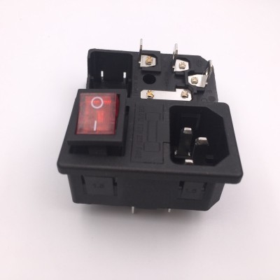 厂家直供三合一AC电源插座AC001电源插座 品字插座开关保险丝电源图3