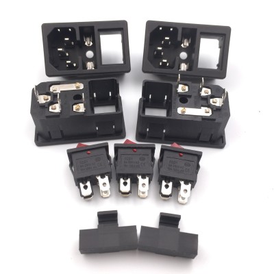 厂家直供AC-01三合一电源插座带开关保险品字电源插座AC电源插座图4