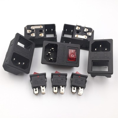 厂家直供AC-01三合一电源插座带开关保险品字电源插座AC电源插座图5