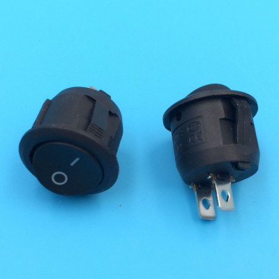 厂家直供KCD3开关 2脚2档不带灯船型开关圆形开关红色黑色 10A 12图4