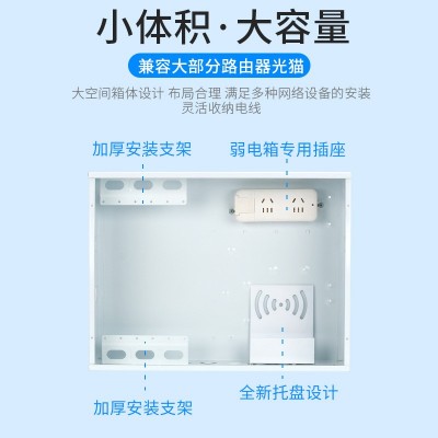 工程款弱电箱光纤箱入户信息箱家用暗装多媒体集线箱网络配电箱图4