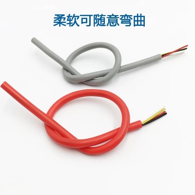 厂家供应特软硅胶高温电缆 耐高温200度硅胶护套2芯3芯4芯硅胶线图2