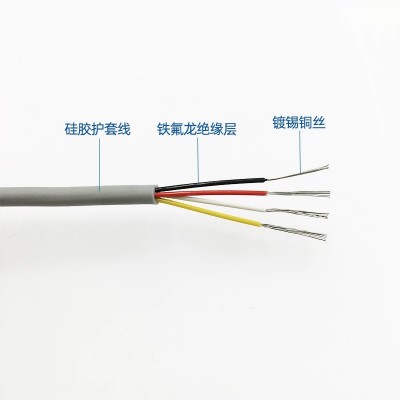 厂家供应特软硅胶高温电缆 耐高温200度硅胶护套2芯3芯4芯硅胶线图3