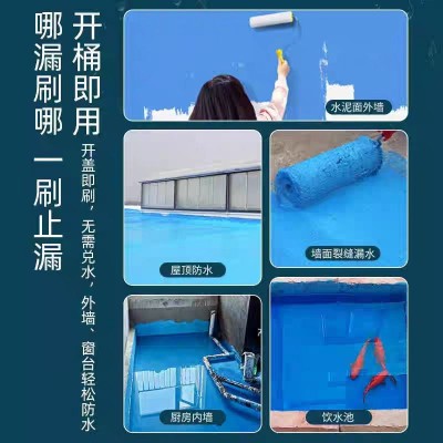 施美图彩色K11柔性防水涂料屋顶补漏卫生间阳台厨房防水18KG