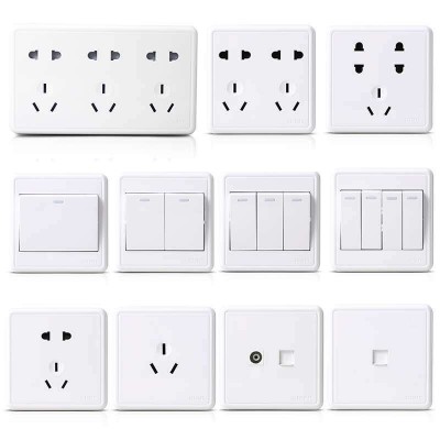 正泰开关插座86型暗装墙壁开关面板一开多控五孔USB电脑电视插座图3