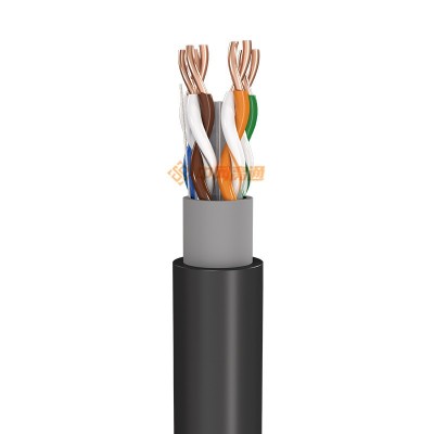 高通 六类室外防水网线高速千兆无氧铜黑色护套监控家居网络布线图4