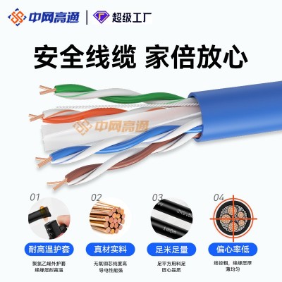 加工定制 CAT6六类网线千兆高速网线家装网线工程网络线HSYV-6类图3