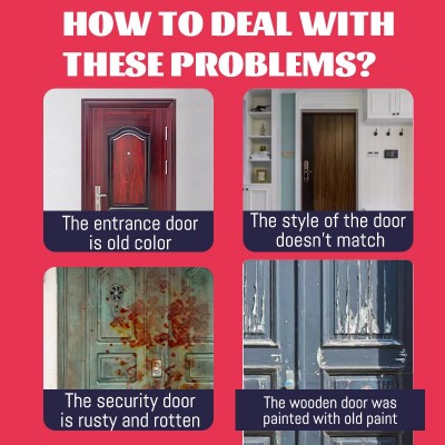 防盗门翻新漆旧门门漆换色铁门自刷水性金属油漆涂料入户门改色漆图3