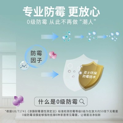 乳胶漆室内家用内墙漆清新超白净味防霉墙面漆白色水性涂料图4