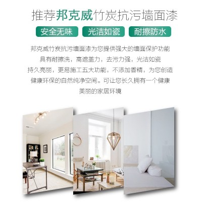 竹炭抗污五合一内墙室内家用防水无机调色白色墙面修补乳胶漆环保图3