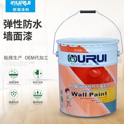 弹性防水墙面漆 弹性抗裂防水漆 外墙乳胶漆 耐候抗裂防霉