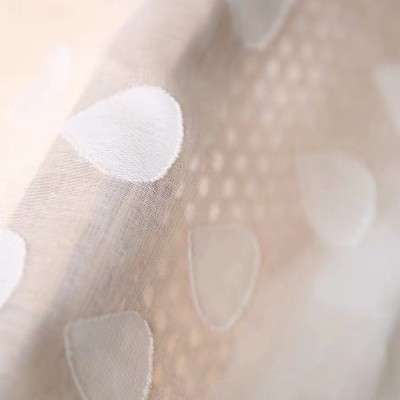 白纱窗纱窗帘ins网红田园风客厅卧室飘窗阳台儿童房棉麻白色纱帘图5