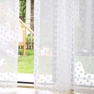 白纱窗纱窗帘ins网红田园风客厅卧室飘窗阳台儿童房棉麻白色纱帘图2