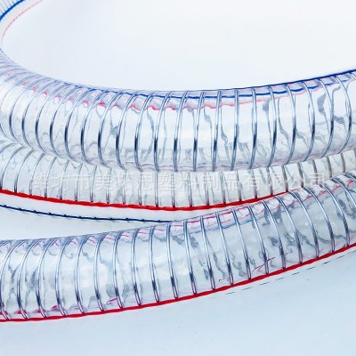 厂家 内径200大口径加厚 透明8寸pvc钢丝增强软管 耐负压图4