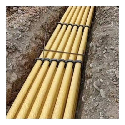 PVCU管电缆保护管市政穿线管工程双壁波纹管pvc管电力工程专用图4