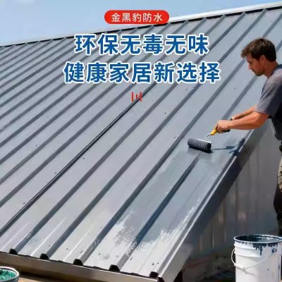 彩钢瓦防水涂料HB黑豹屋顶 外墙补漏楼面水材料 金属屋面翻新锈漆图2