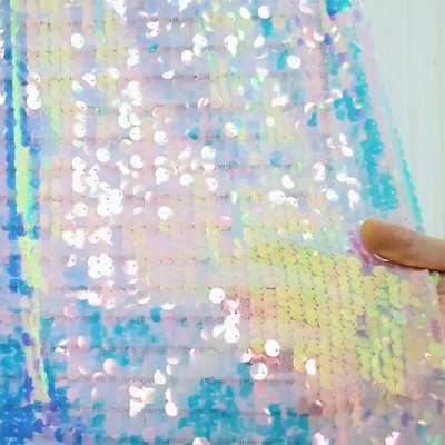 TEMU现货代发 跨境绣花亮片窗纱穿杆成品窗帘婚礼派对装饰背景布图4