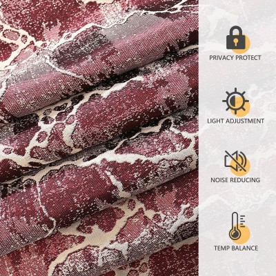 跨境新款提花双色大理石遮光窗帘打孔客厅卧室成品窗帘 TEMU代发图3