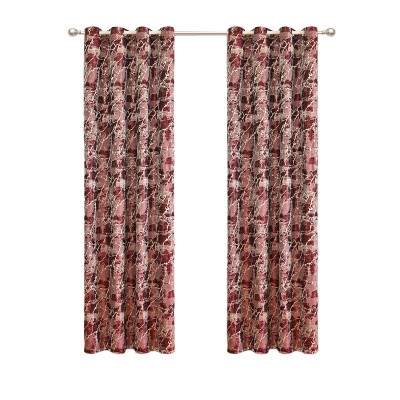 跨境新款提花双色大理石遮光窗帘打孔客厅卧室成品窗帘 TEMU代发图5