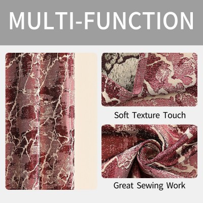 跨境新款提花双色大理石遮光窗帘打孔客厅卧室成品窗帘 TEMU代发图4