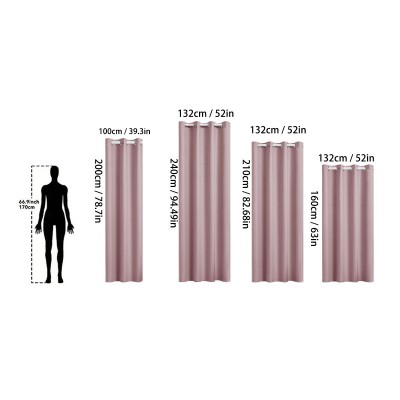 跨境打孔窗帘组合套装 春亚纺全遮光窗帘2pcs配双串特丽纶窗纱1pc图5