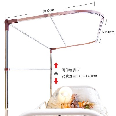 u型轨道床帘全遮光大学生宿舍上铺蚊帐一体式双滑轨u形寝室窗帘图4