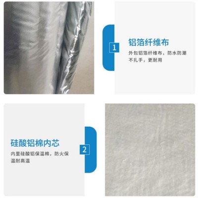 硅酸铝卷毡防火卷材防排烟管道隔热耐高温保温铝箔卷毡防火隔热图2