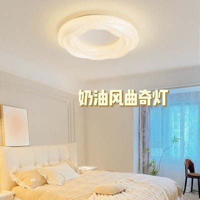 全光谱法式卧室吸顶灯现代简约奶油风led网红普瑞儿童房中山灯具图4