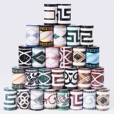 跨境外贸自粘踢脚线顶角线波导线贴纸客厅厨房卫生间防水腰线加厚图2