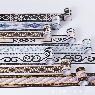 跨境外贸自粘踢脚线顶角线波导线贴纸客厅厨房卫生间防水腰线加厚图4