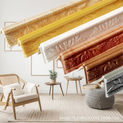 9.2米跨境踢脚线自粘腰线顶角线天花板阴阳角线3d立体墙贴连卷条图2