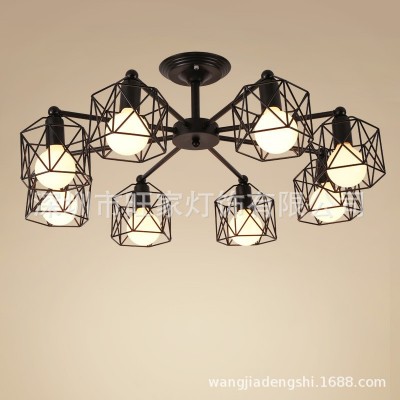 跨境专供批发北欧风创意个性卧室简约铁艺客厅吸顶灯现代书房灯饰图2