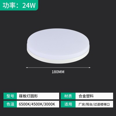 跨境新型碟板灯现代简约吸灯灯led碟板灯 阳台走廊过道圆形面板灯图5