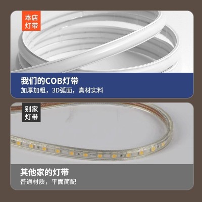 led灯带220v户外防水超亮自粘线形灯家用客厅吊顶氛围灯COB软灯条图3