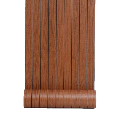 格栅板墙贴自粘3D凹槽立体客厅电视背景墙装饰仿木纹外贸工厂批发图5